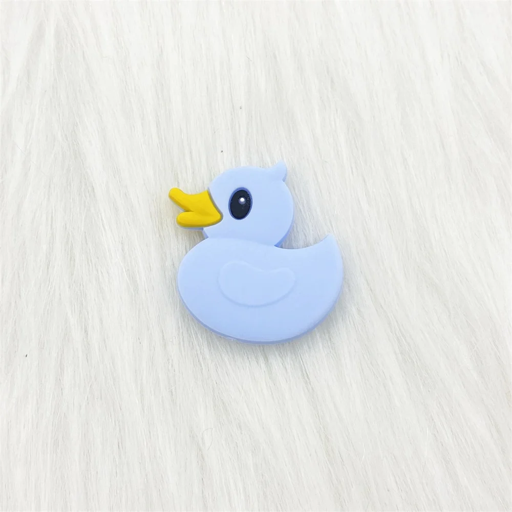 10pc/lot Duck Silicone Beads Rodent Siliconen Perle Teething Beads For Jewelry Making Necklace Pendant Baby Products