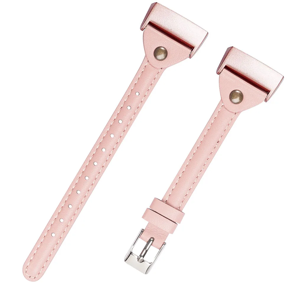 Кожаный ремешок для часов Fitbit charge 3 для женщин тонкий кожаный ремень Т-образные полосы для зарядки 3 hr SE специальное издание аксессуары - Цвет ремешка: Розовый