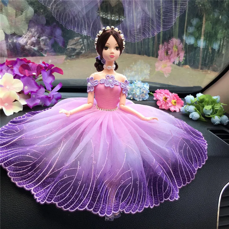 Car decoration car wedding dress Barbie doll decoration center console decoration lovely interior decoration female gift