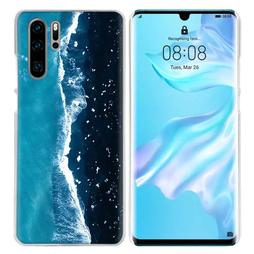 Жесткий чехол для huawei P30 P20 P10 mate 30 20 10 Nova 5 5i Pro Lite P Smart Z Plus волны океана воды света рефракцио - Цвет: 03