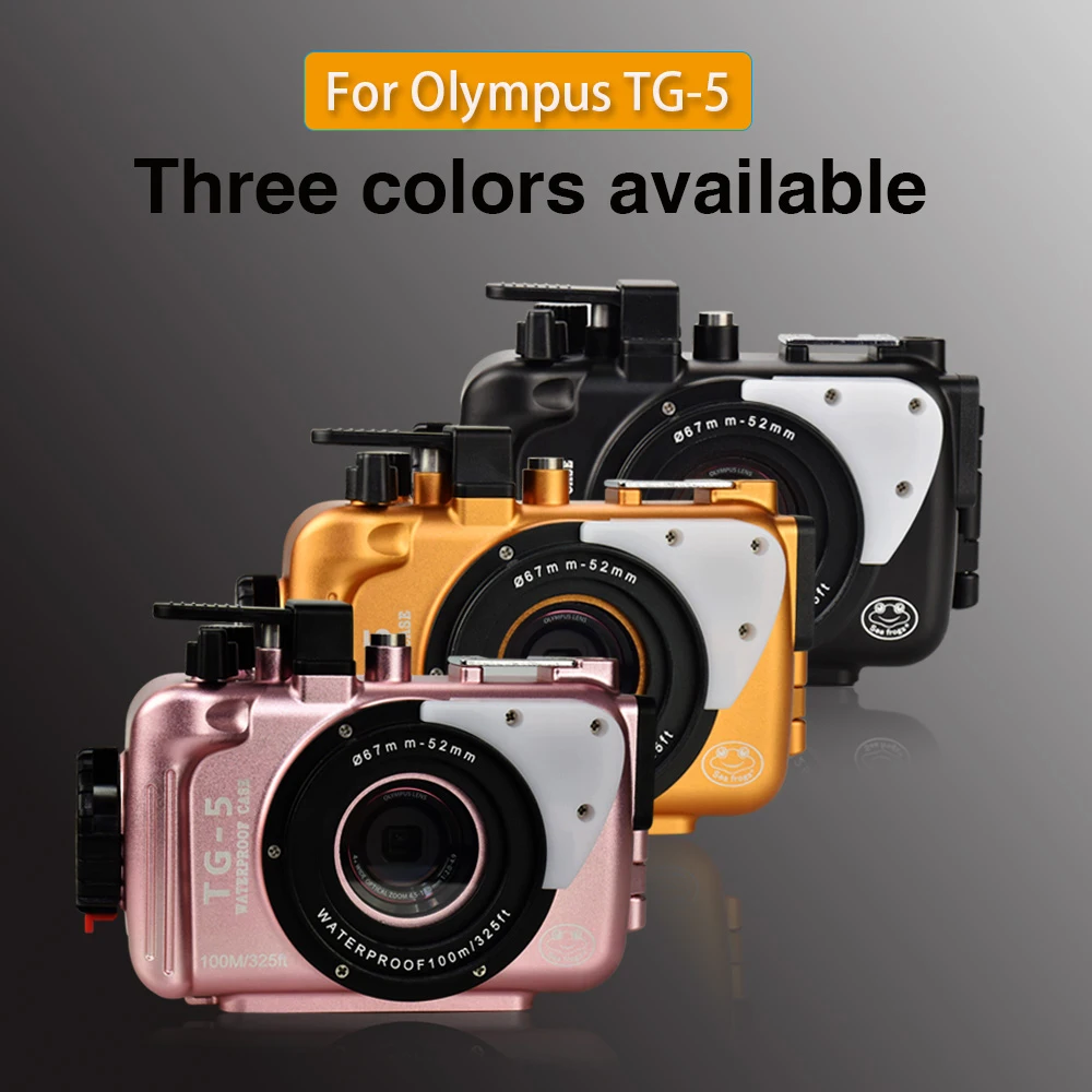 100 m/325ft для Olympus TG-5 TG5 подводный корпус с вентилятором и нагревателем алюминий(розовое золото) Водонепроницаемая сумка чехол для дайвинга TG5 TG-5 крышка