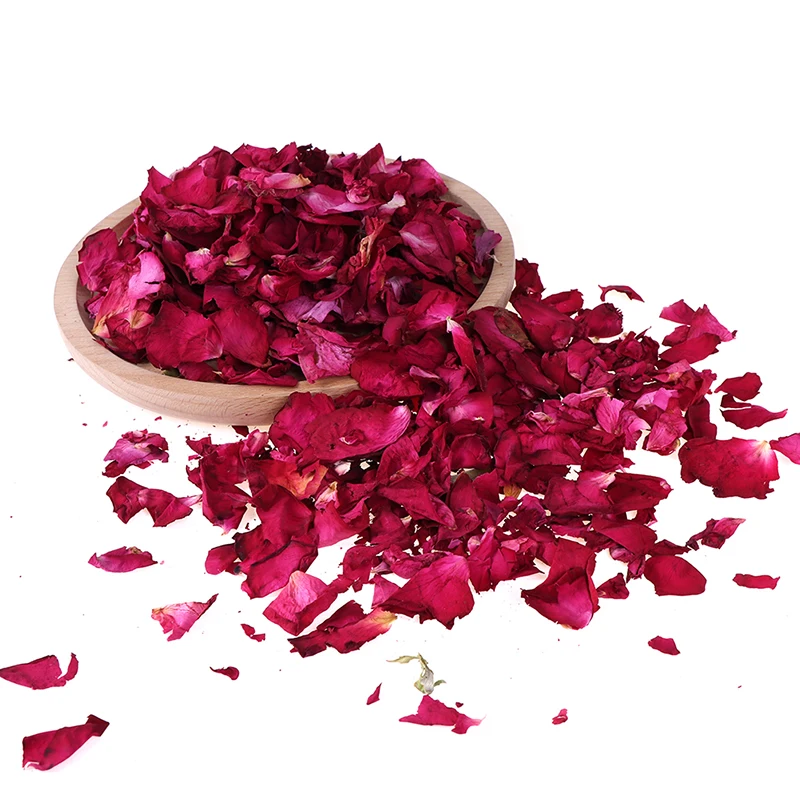 100/200 г высушенная Роза лепестки цветы натуральный Свадебный Конфетти Для украшения стола горшок