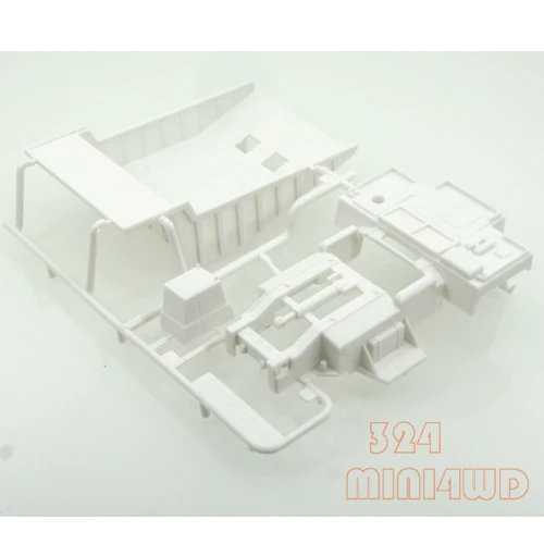 Самодельный пластиковый Мамонт самосвал раковины для tamiya mini 4wd гоночный автомобиль/Автомобильный Фонарь желтый/белый цвет - Цвет: white