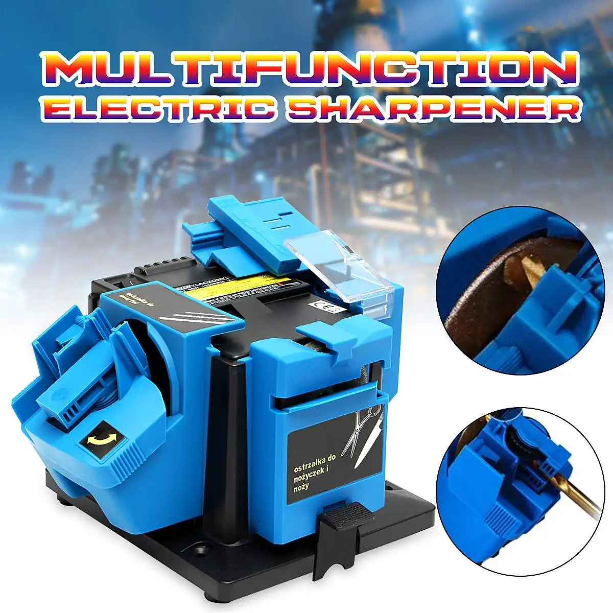  Multifunction Electric Sharpener Drills Sharpening Knife & Scissor Sharpener Machine Power Househol