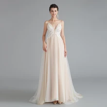 Новые кружевные вечерние платья с v-образным вырезом для выпускного вечера Длинные женские наряды для свадебной вечеринки, вечерние платья женские элегантные бисерные вечерние платья с жемчугом