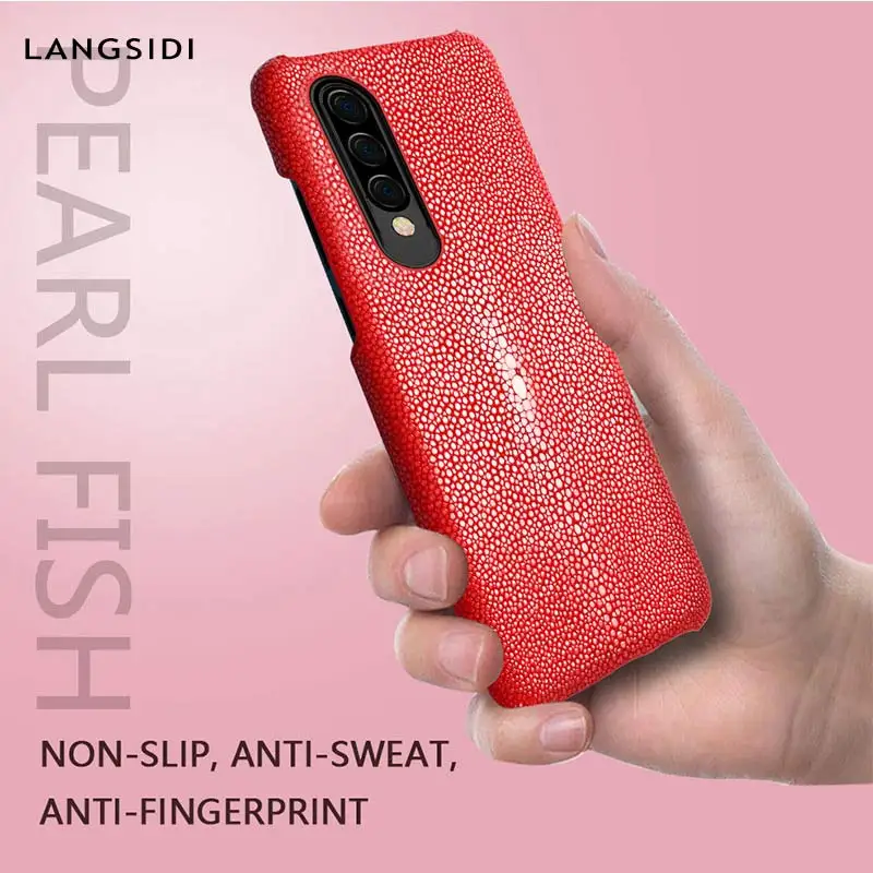 

Natural Stingray leather Case For Samsung galaxy a50 a70 a40 a30 a8 a7 2018 Luxury cover For S10 S7 S8 S9 Plus Note 10 9 marvel