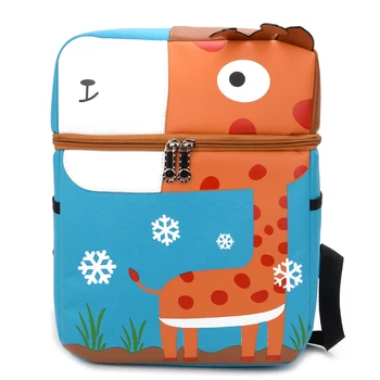 

3D Cartoon Animal Backpack School Bag Kindergarten Cute Animal Printed Children Bag with Two-way Zipper Rucksack