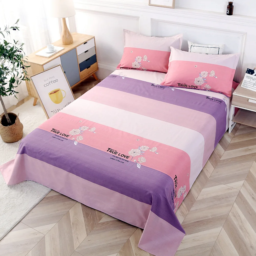 

[Xuan Yan Textile] 100% Pure Cotton Three-piece Set Twill 100% Cotton Bed Sheet Small Canvas Micro for Hot Selling Manufacturers