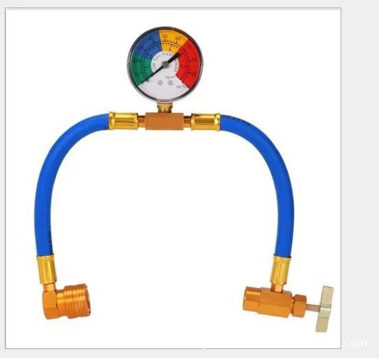 

R134A Air Conditioner Refrigerant with Automatic Gauge Hose Fluoride Pipe Europe And America 1/2 Acme Bottle Opener