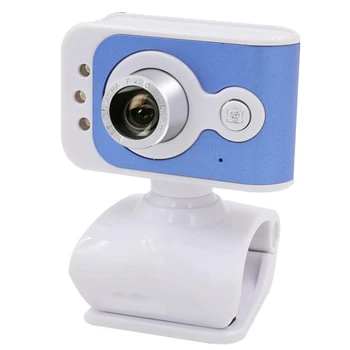 

Webcam USB Drive-Free Computer Camera Built-in Microphone with 3 LED Fill Lights for Laptop PC (480P)