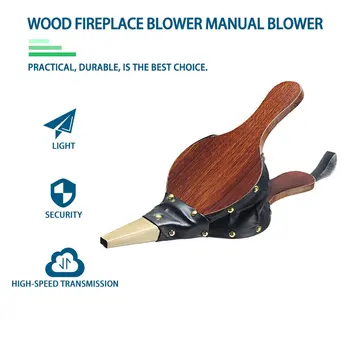 

Vintage Wooden Manual Handmade Air Blower Fan Blower for Barbecue Fire Bellows Outdoor Cooking Picnic Camping Hiking