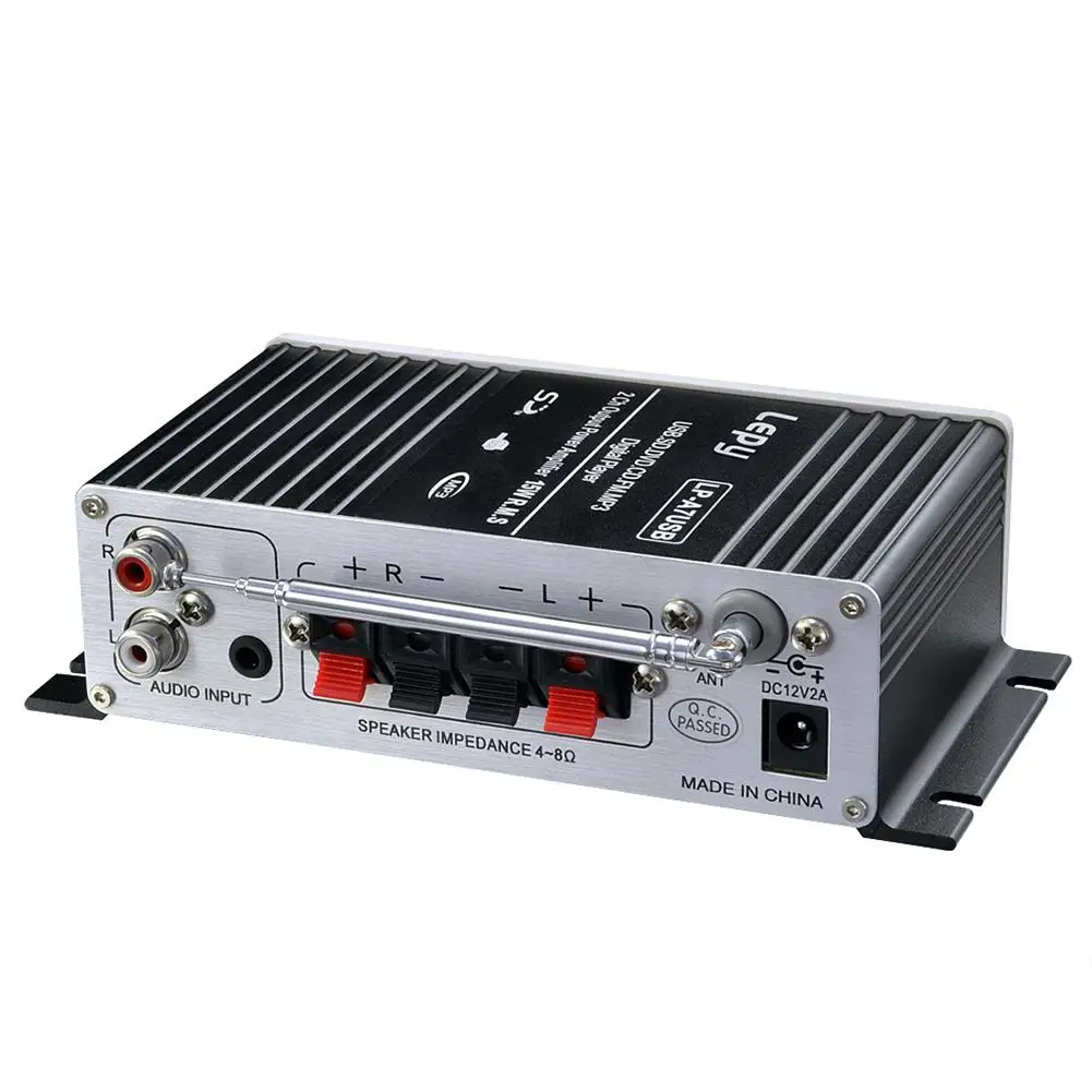 12 В Bluetooth мини усилитель звука Hi-Fi AMP MP3 FM USB SD AUX Автомобильный дом