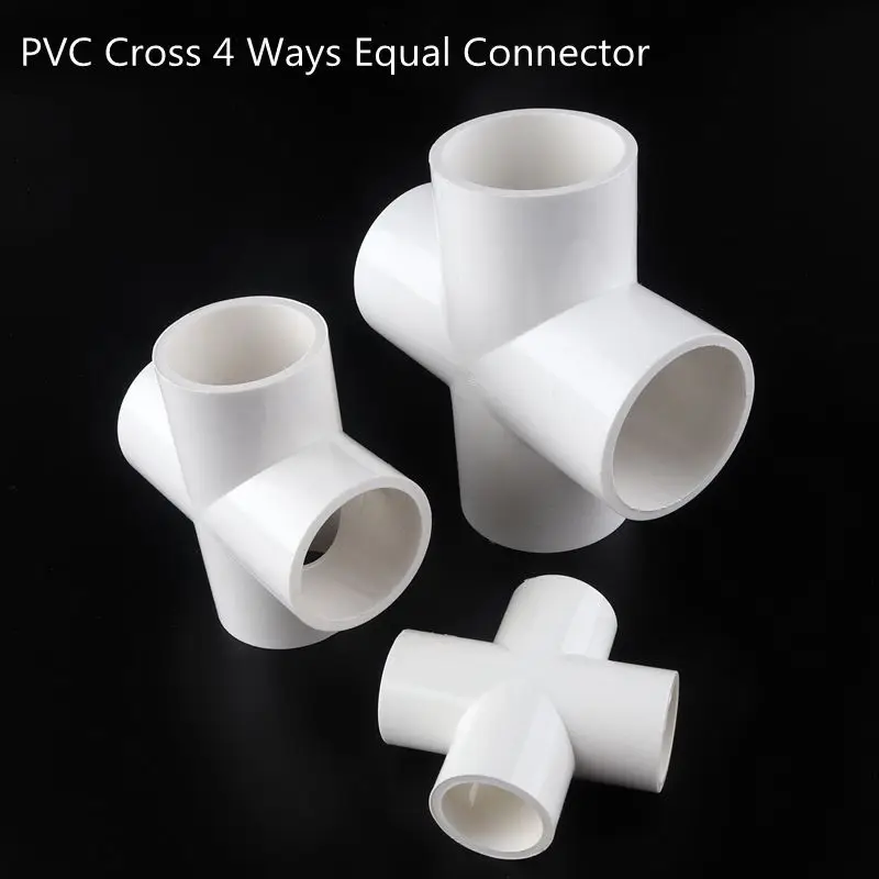 320pcs Inner Dia 20/25/32/40/50mm Cross 4 Ways Connector Pvc Pipe