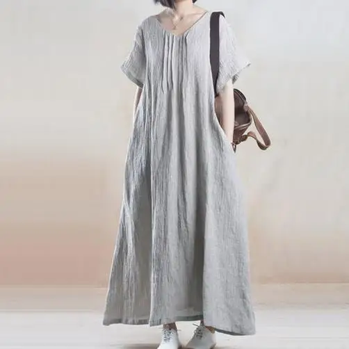 grey color long frocks