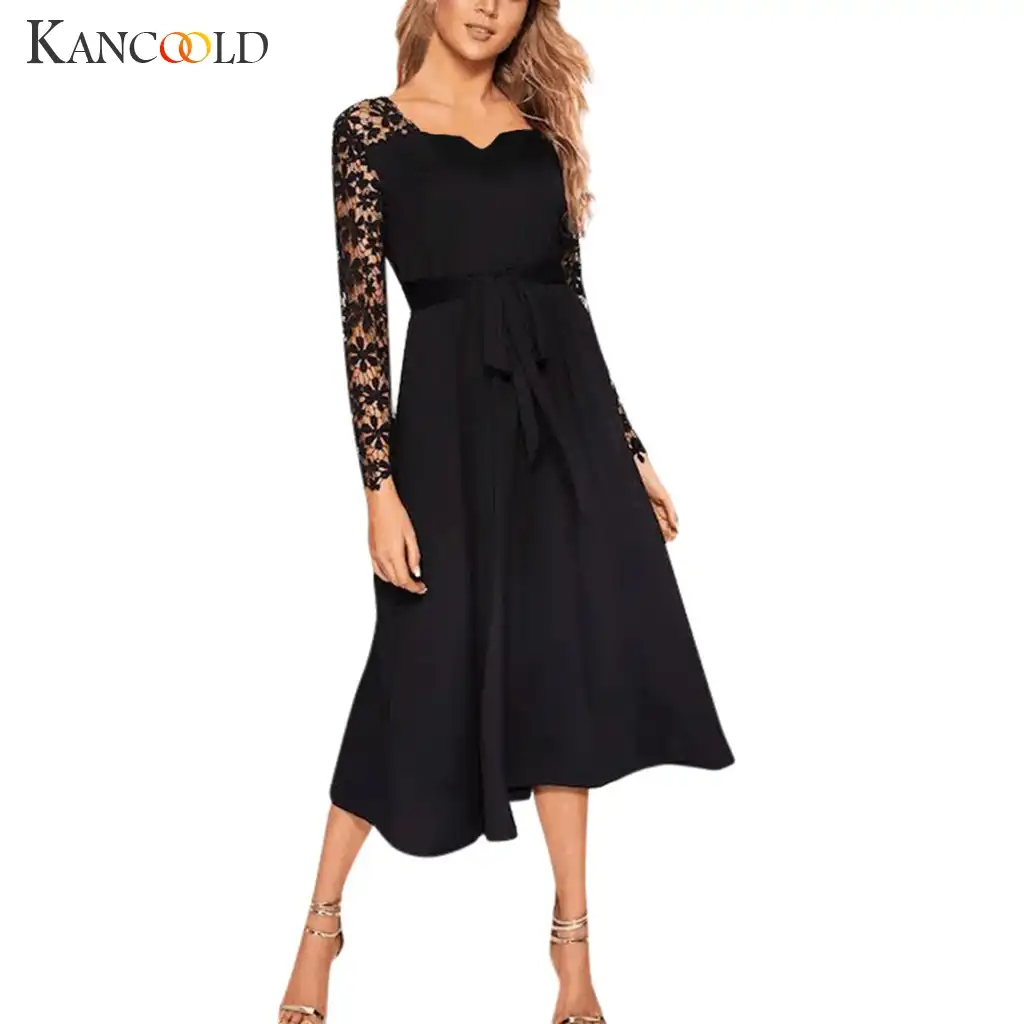 vestido preto comprido