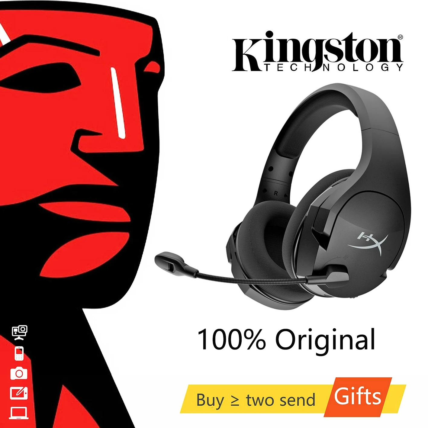 New Kingston HyperX Cloud Stinger Core Gaming Headset Gaming-grade wireless with 7.1 Surround Sound Noise-cancelling mic | Электроника