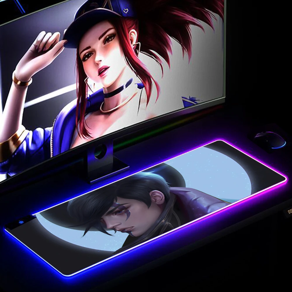 Акция игровой коврик для мыши League of Legends Aphelios Настольный ноутбука RGB | Компьютеры и