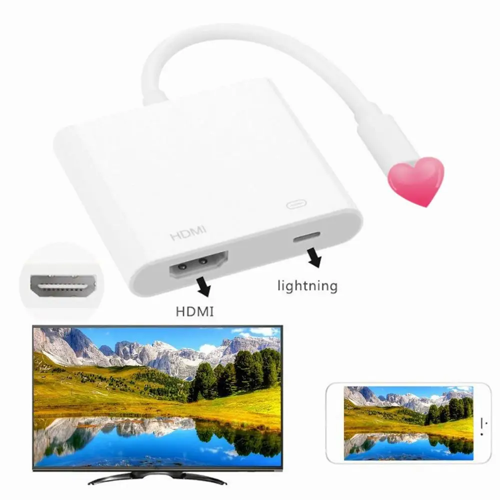 Для Lightning-HDMI Кабель-адаптер цифровой AV tv для iPhone 6 7 8 Plus X XS XR для Ipad