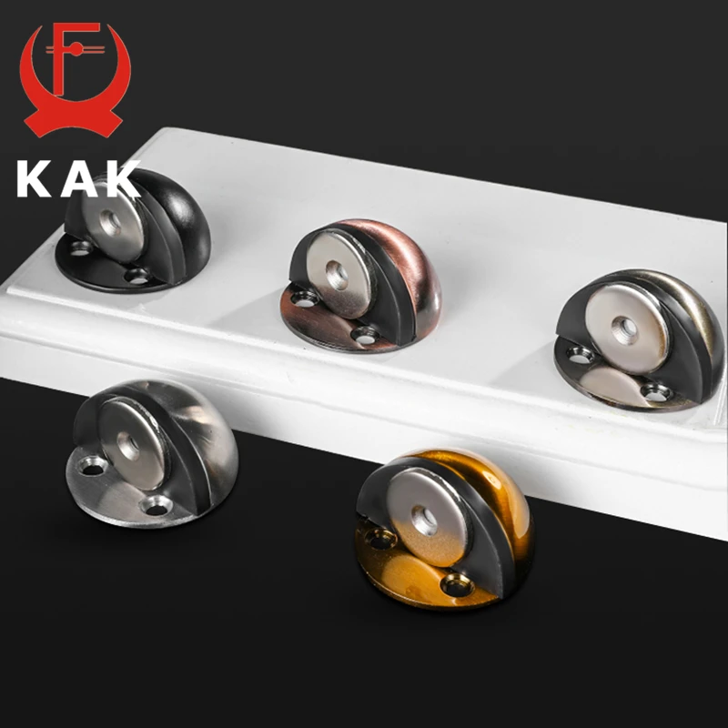 Door Stopper Magnetic Door Stopper Stainless Steel Non Punching Sticker Hidden Door Holders Catch Floor Stop Hardware