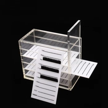 

False Eyelashes Storage Box 5 Layers Acrylic Pallet Lash Holder For Eyelash Extension Individual lash Volume Display Stand Tools