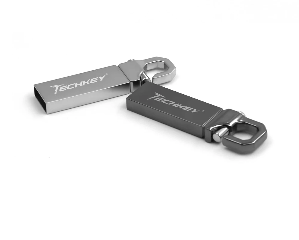 Новый techkey USB флешка 64 ГБ металла Сталь накопитель 32 ГБ памяти мемори cel usb stick высокого Скорость переносной USB-накопитель u диск подарок