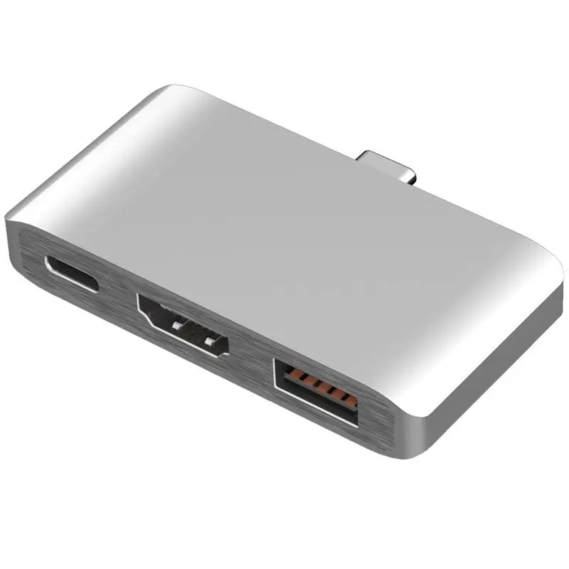 Silver FFYY-USB C концентратор HDMI 4K Dex режим для samsung Galaxy S8/S9 Mund с PD USB 3,0 концентратор Thunderbolt USB-C док-станция для Macbook Pro - Цвет: Silver