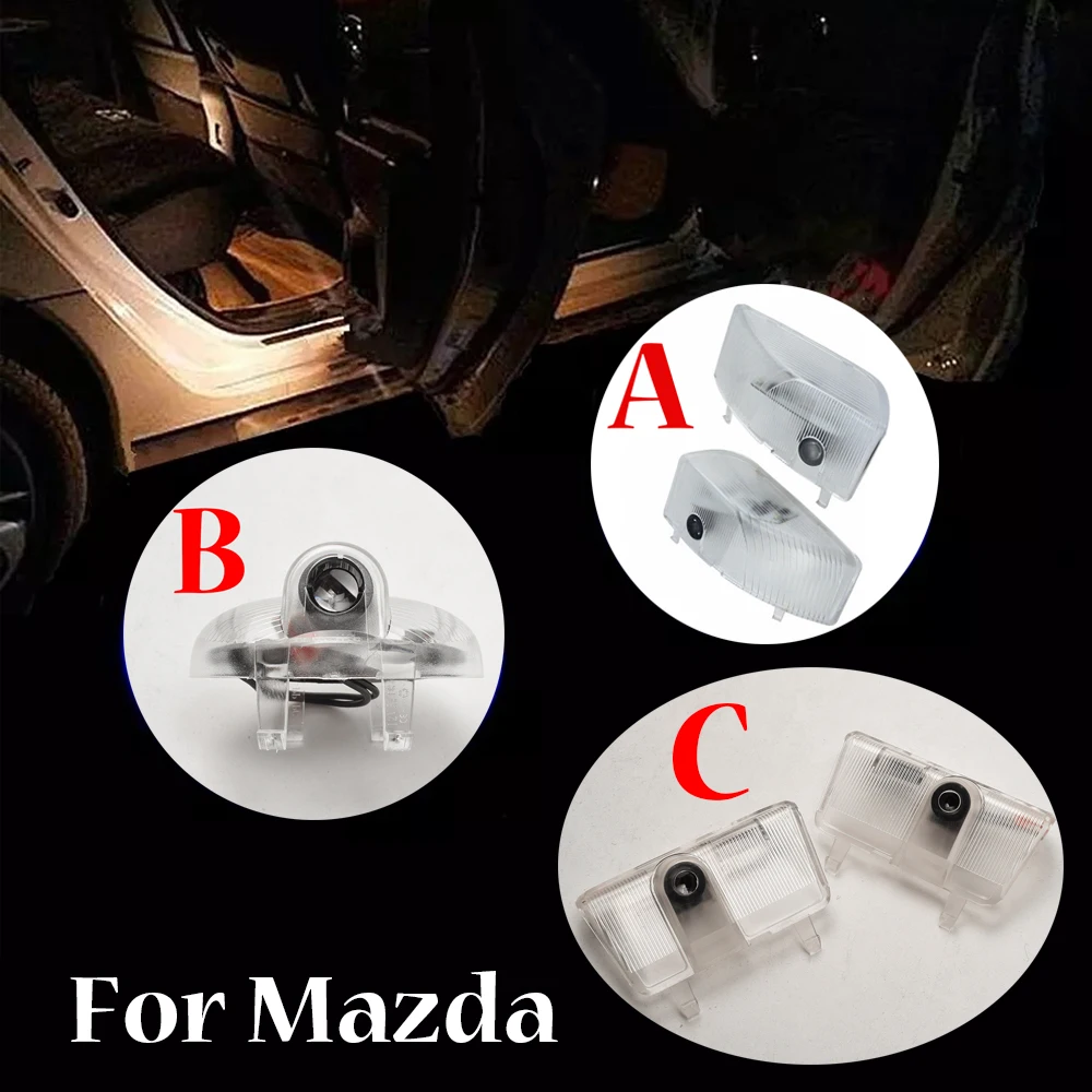 Para Mazda 6 2002-2018 cx-9 8 A8 RX-8 Ruiyi MRV Atenza 2 piezas coche Luz de bienvenida para puerta sombra del fantasma de la lámpara