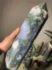 Natural large moss agate crystal tower natural crystal wand Reiki healing 3