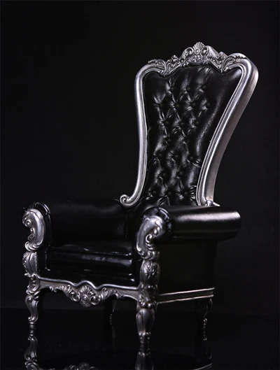 Hot Figure Accessory Furniture 1:6 Scale European Queen Sofa Chair Model W Crystal Sofa Model Toys - Цвет: black