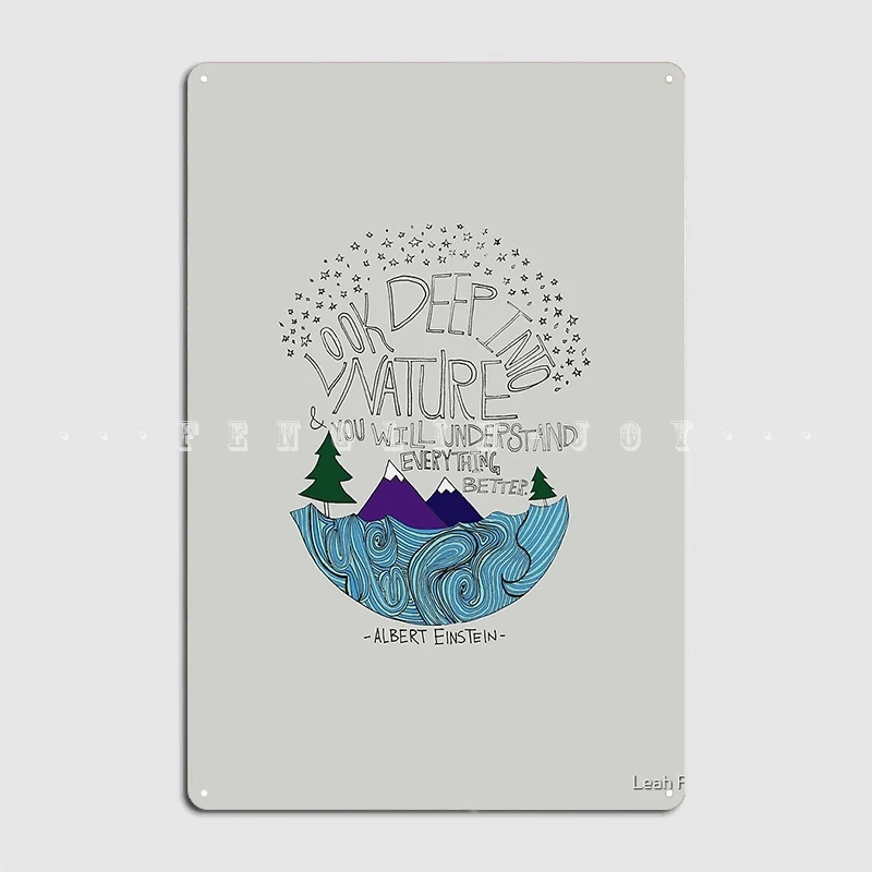 

Look Deep Into Nature Quote Metal Plaque Poster Wall Mural Living Room Create Poster Tin Sign Poster