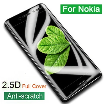 Перейти на Алиэкспресс и купить Чехол из закаленного стекла для Nokia 5 6 7 Plus 8 9 2,1 3,1 5,1 6,1 7,1 X5 X7 защитное стекло полное покрытие Защитная пленка для экрана