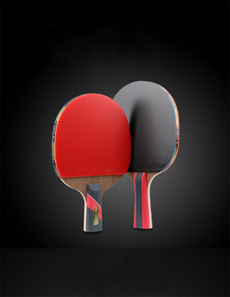Huieson Wenge Wood & Carbon Fiber Blade 6 Star Table Tennis Racket Sticky Pimples-in Rubber Super Powerful Ping Pong Racket Bat (6)