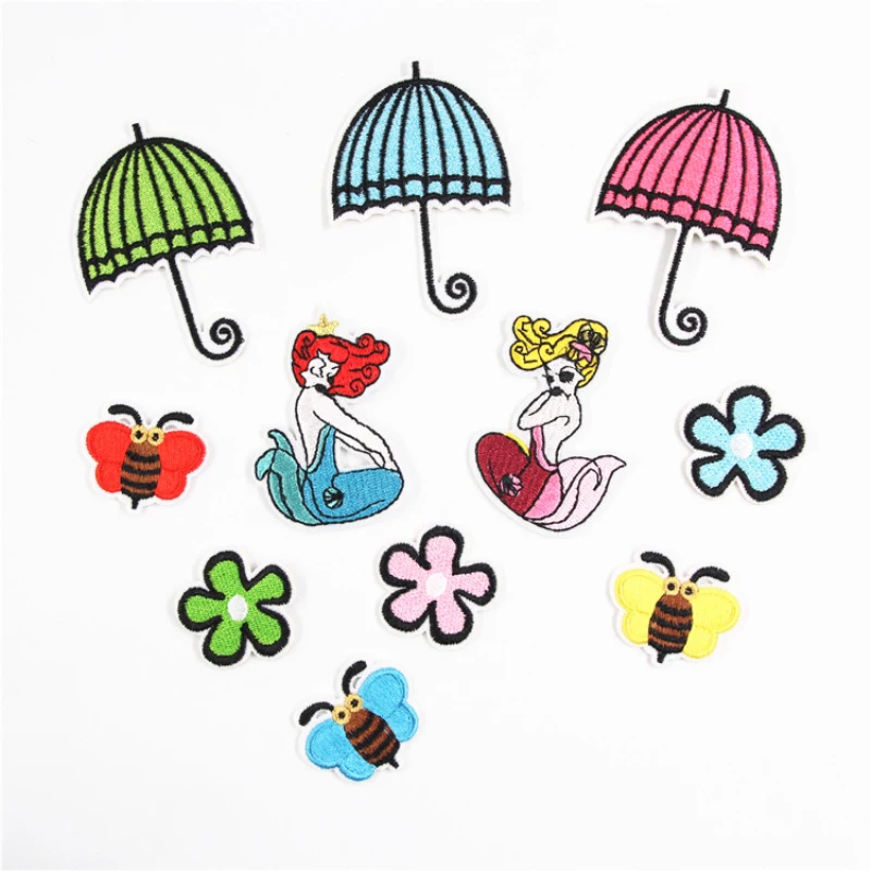 11 шт. смешанный узор вышитые железные лоскуты для значка мешок шляпа джинсы