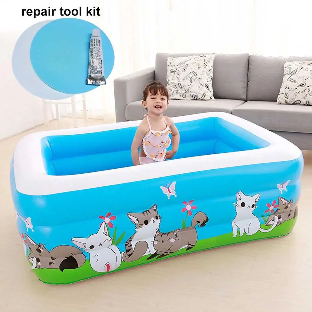 Cute Cartoon Large Size Inflatable Baby Children Outdoor Swim Bathtub Thicken Garden Swimming Pool Family Interactive Toy basketball toy cartoon animal children family interactive educational toy punching indoor outdoor shooting toys for boys girls