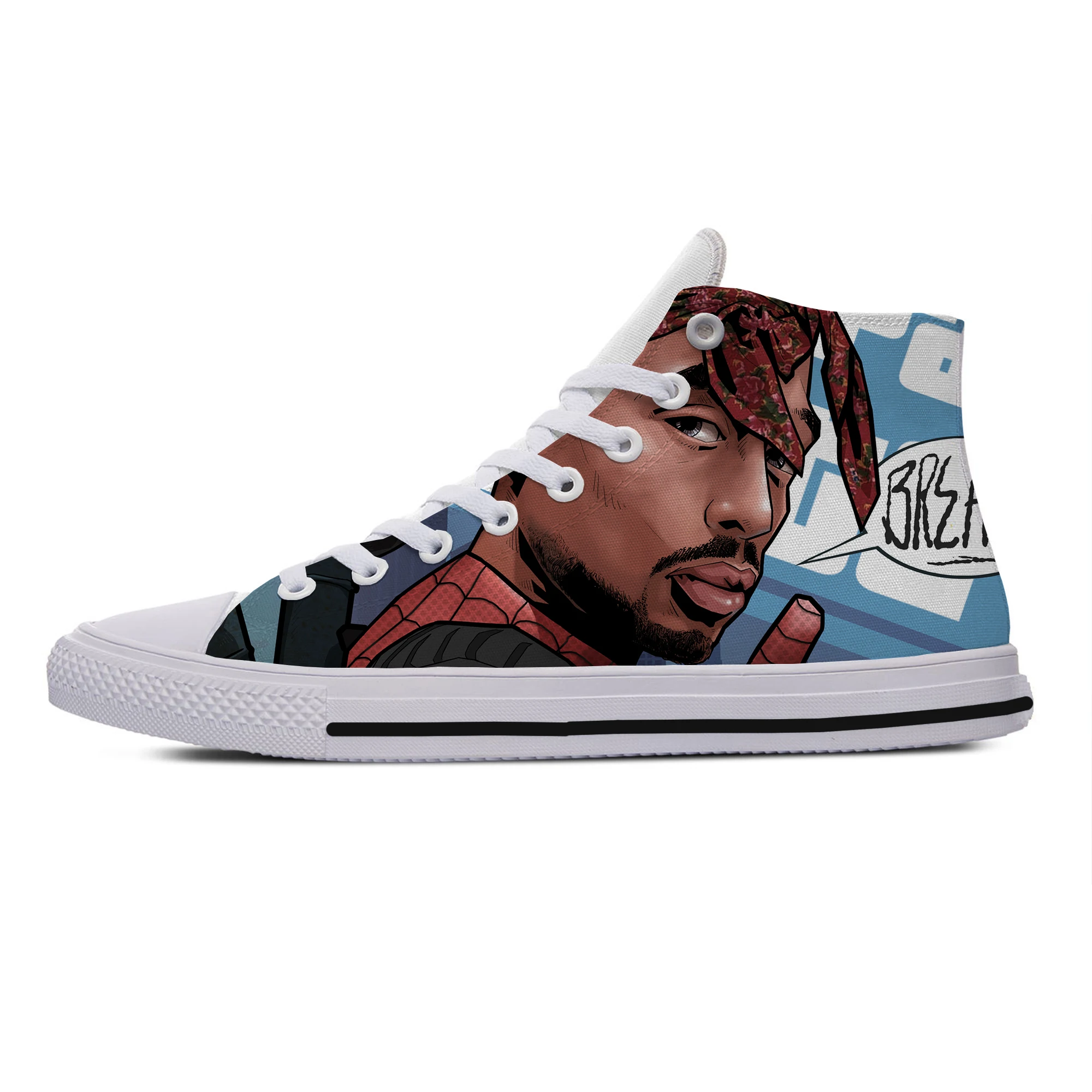 2Pac Tupac 5 Г. Новая модная летняя повседневная обувь 2Pac Tupac Shakur Icon Rap легкая парусиновая обувь для отдыха дышащие модные плимсоллы - Цвет: 2Pac Tupac 5