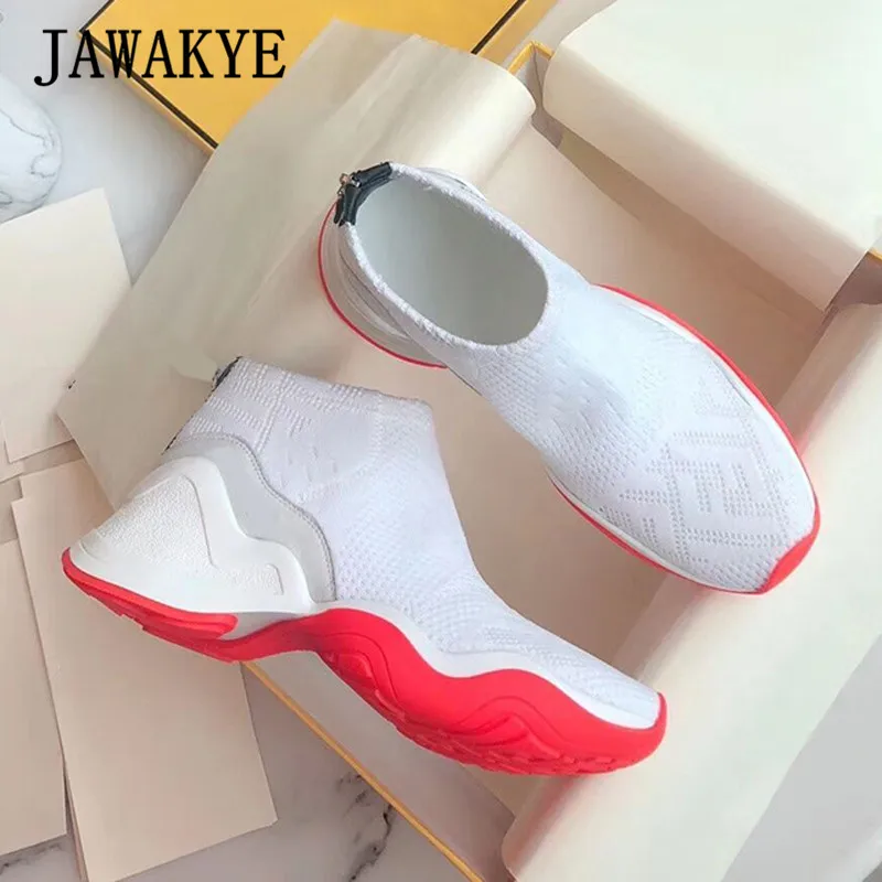 JAWAKYE/черные, белые, красные высокие кроссовки из лакированной кожи; женские кроссовки на плоской платформе для подиума; женская обувь
