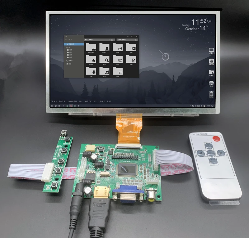  9 inch 1024*600 HDMI Screen LCD Display with Driver Board Monitor for Raspberry Pi B + 2 3 Banana/O