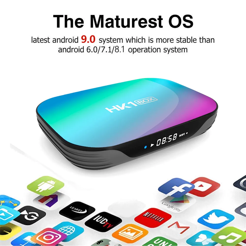 HK1 Box Amlogic S905X3 Smart Android 9.0 TV BOX 4GB RAM 32GB 64GB 128GB ROM 2.4G 5G wifi Bluetooth 4K UHD Set Top Box vs H96 MAX