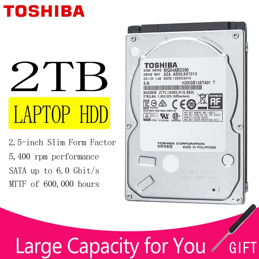 Жесткий Диск TOSHIBA для ноутбука жесткий диск HD 2 5 дюйма толщина 9 мм SATA III 128 м 6 0 5400