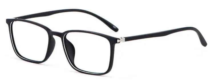 Matte black Женские модные очки в Корейском стиле, большие прозрачные оправы, мужские очки TR90, оптические очки для близорукости, линзы по рецепту - Цвет оправы: Matte black