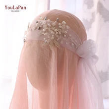 YouLaPan HWS08 свадебные аксессуары для волос Стразы головные уборы женские диадемы и короны свадебная вуаль повязка на голову