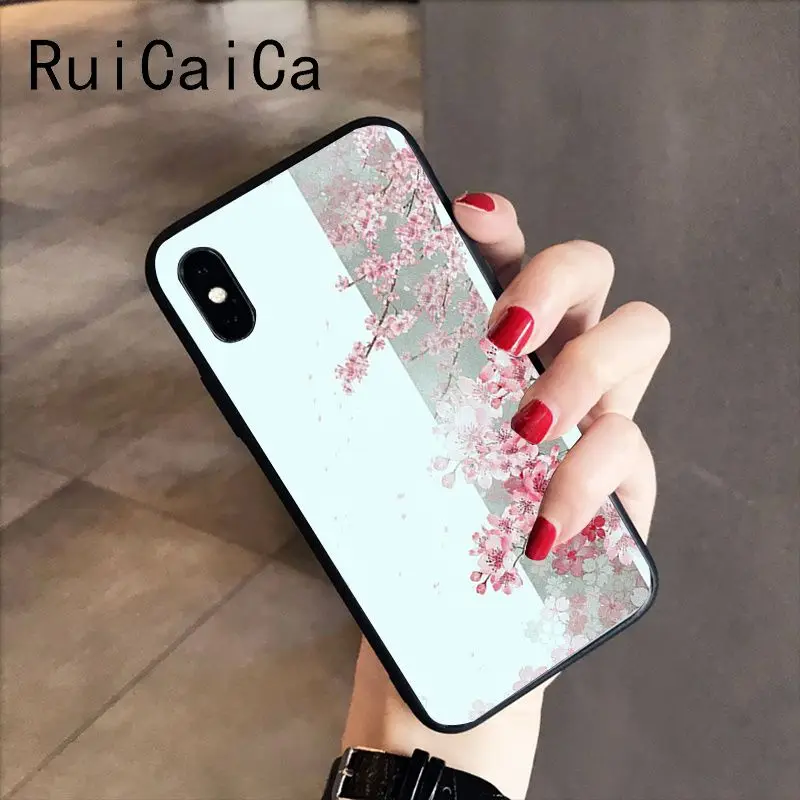 Chinese art flower sakura plum flower rose peony