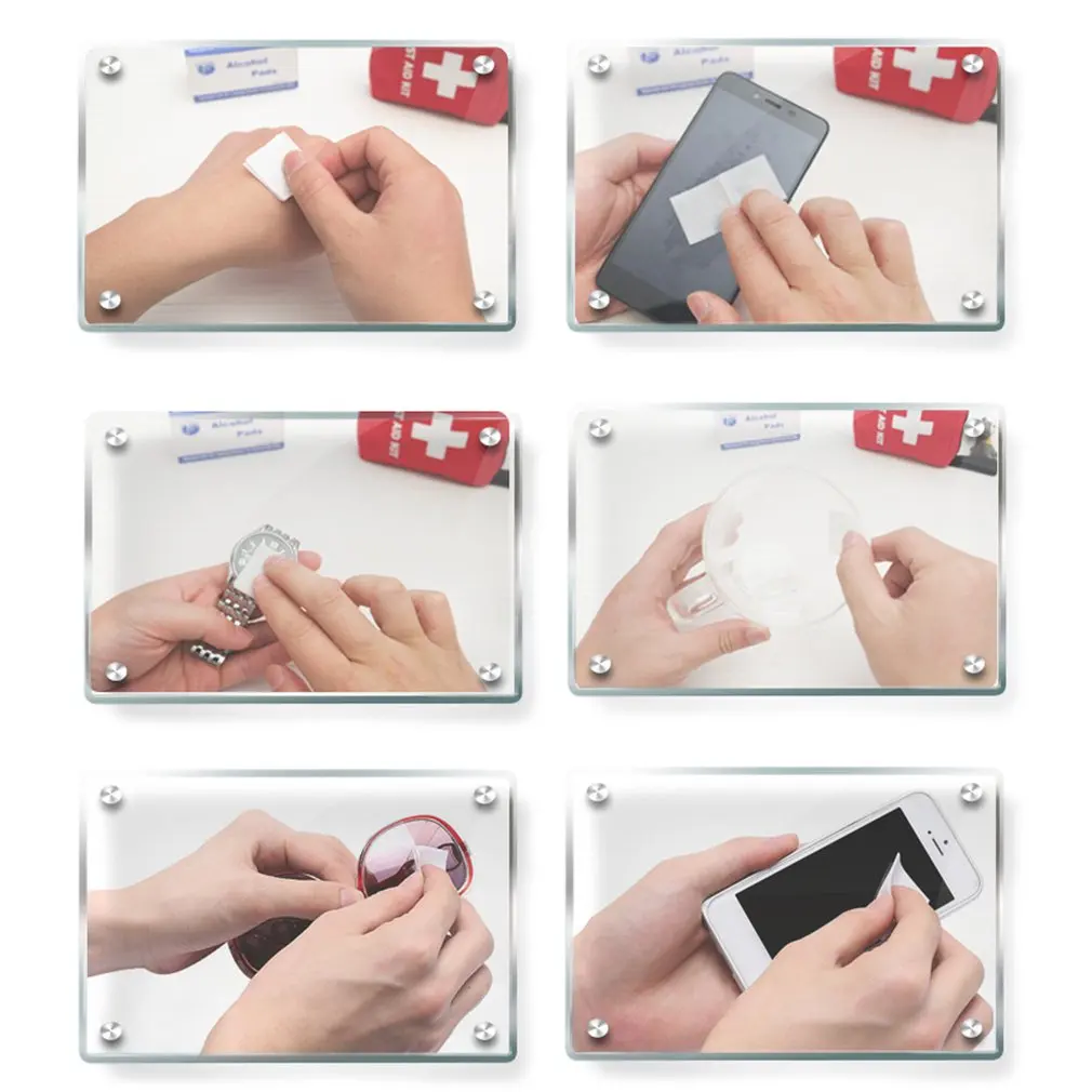 100pcs Disposable alcohol disinfection cotton pad Disposable Cotton Sterilization Alcohol Wipe Pad First Aid Disinfection