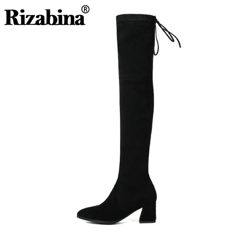 RIZABINA Women Over The Knee Boots Real Leather Slim Stretch Boots
Zipper Pointed Toe High Heels Winter Women Shoes Size 33-42 RIZABINA Women Over The Knee Boots Real Leather Slim Stretch Boots
Zipper Pointed Toe High Heels Winter Women Shoes Size 33-42