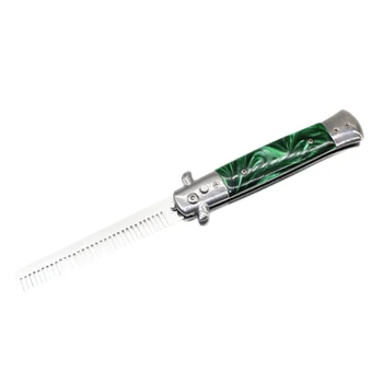 

1Pcs Automatic Stainless Steel Combs Foldable Knife Brushes Hair Trimmer Comb Brush Accessories Butterfly Mens Pocket Knife Comb