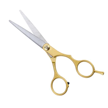 

Cutting Styling Tool Hair Teeth Scissors Stainless Steel Professional Barber Salon Hairdressing Haircut Shears (Gold)