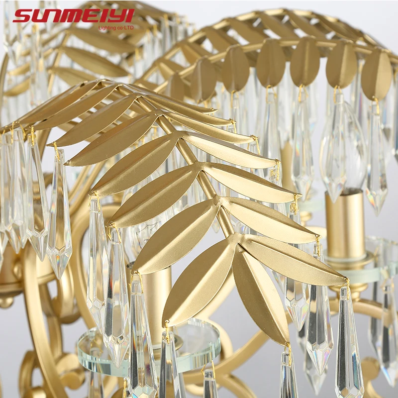 Современные светодиодные золотые люстры хрустальная лампа для кухни гостиной