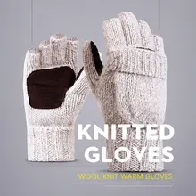 Модные женские туфли на открытом воздухе Половина-звонка более утолщение Варежки перчатки зимние#3b18