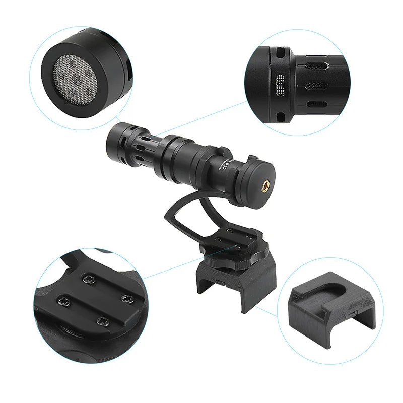  For DJI OSMO Mobile 2 Accessories Cardioid Directional Condenser Video Microphones + Mount DSLR Cam