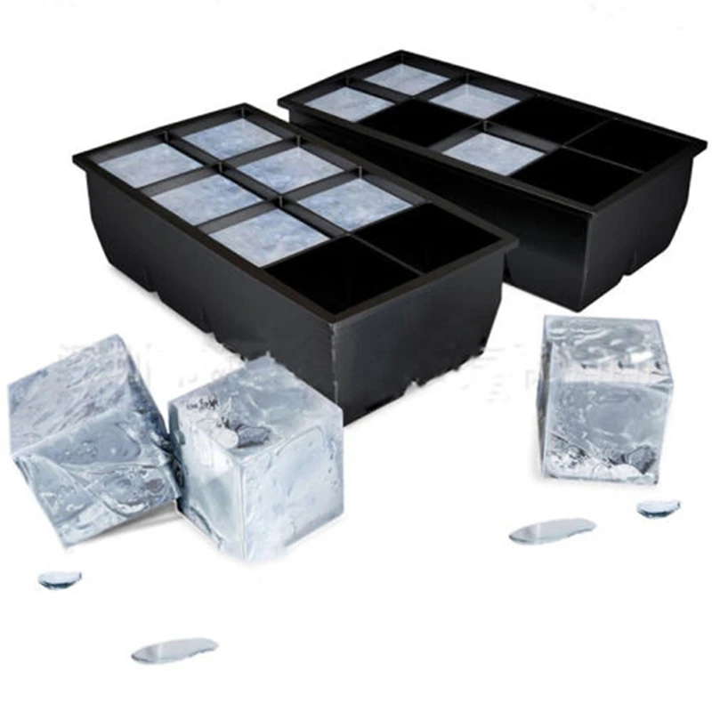 kant haalbaar Nebu 8 Grids Big Ice Tray Mold Giant Jumbo Grote Siliconen Ice Cube Vierkante  Tray Mold Diy Keuken Gereedschap Ice Maker ijsbakje|Ijs sticks| - AliExpress